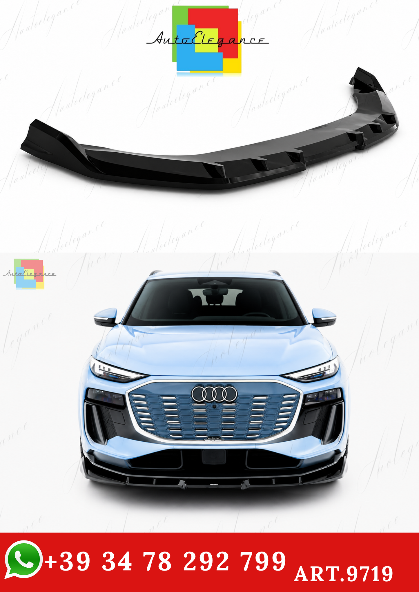 🔥ART.9719 SPLITTER AUDI  Q6 E-TRON STANDARD S-LINE SQ6 E-TRON SUV SPORTBACK🔥