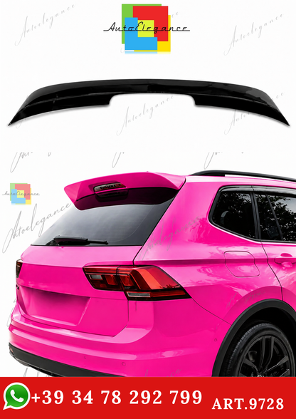 🔥ART.9728 SPOILER POSTERIORE PER TETTO VW TIGUAN NERO LUCIDO IN ABS / 16 -20🔥