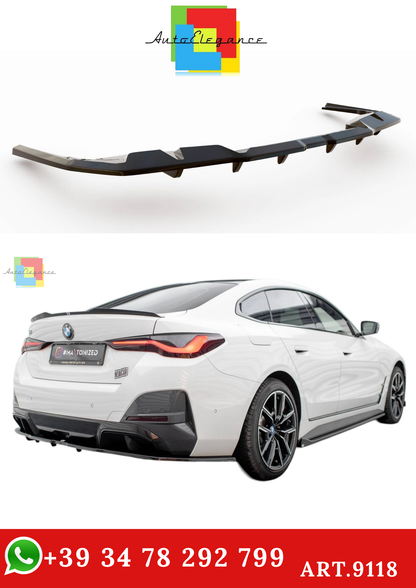 🔥ART.9118 SPLITTER POSTERIORE (CON BARRE VERTICALI) V.1 PER BMW i4 M-PACK G26🔥