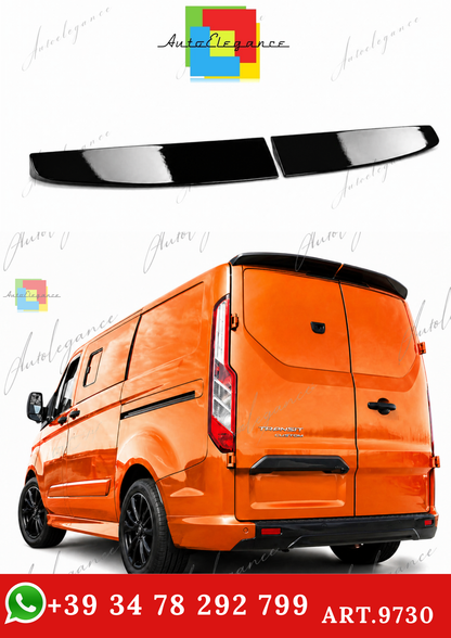🔥ART.9730 SPOILER TETT PER FORD CUSTOM IN ABS NERO LUCIDO / 12 -17 (2  PARTI)🔥