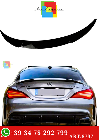 🔥ART.8737 SPOILER STIVALE STILE FD NERO LUCIDO MERCEDES CLASSE CLA W117 C117🔥
