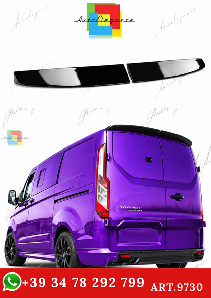 🔥ART.9730 SPOILER TETT PER FORD CUSTOM IN ABS NERO LUCIDO / 12 -17 (2  PARTI)🔥