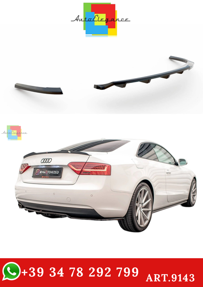 🔥ART.9143 SPLITTER POSTERIORE (CON BARRE VERTICALI) AUDI A5 COUPE 8T FACELIFT🔥