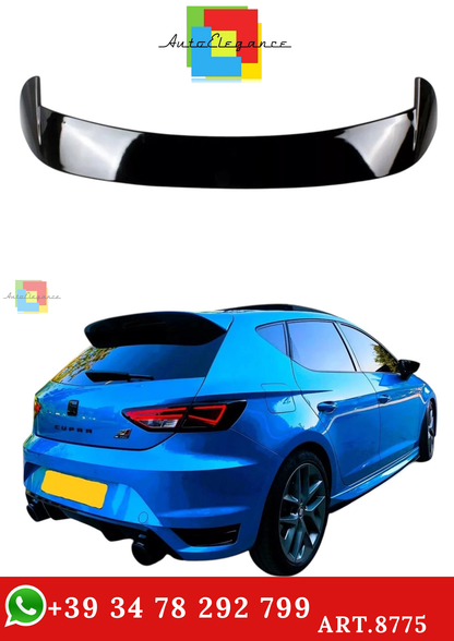 🔥ART.8775 SPOILER TETTO BAGAGLIAIO NERO LUCIDO PER SEAT LEON MK3 5F 12-20🔥