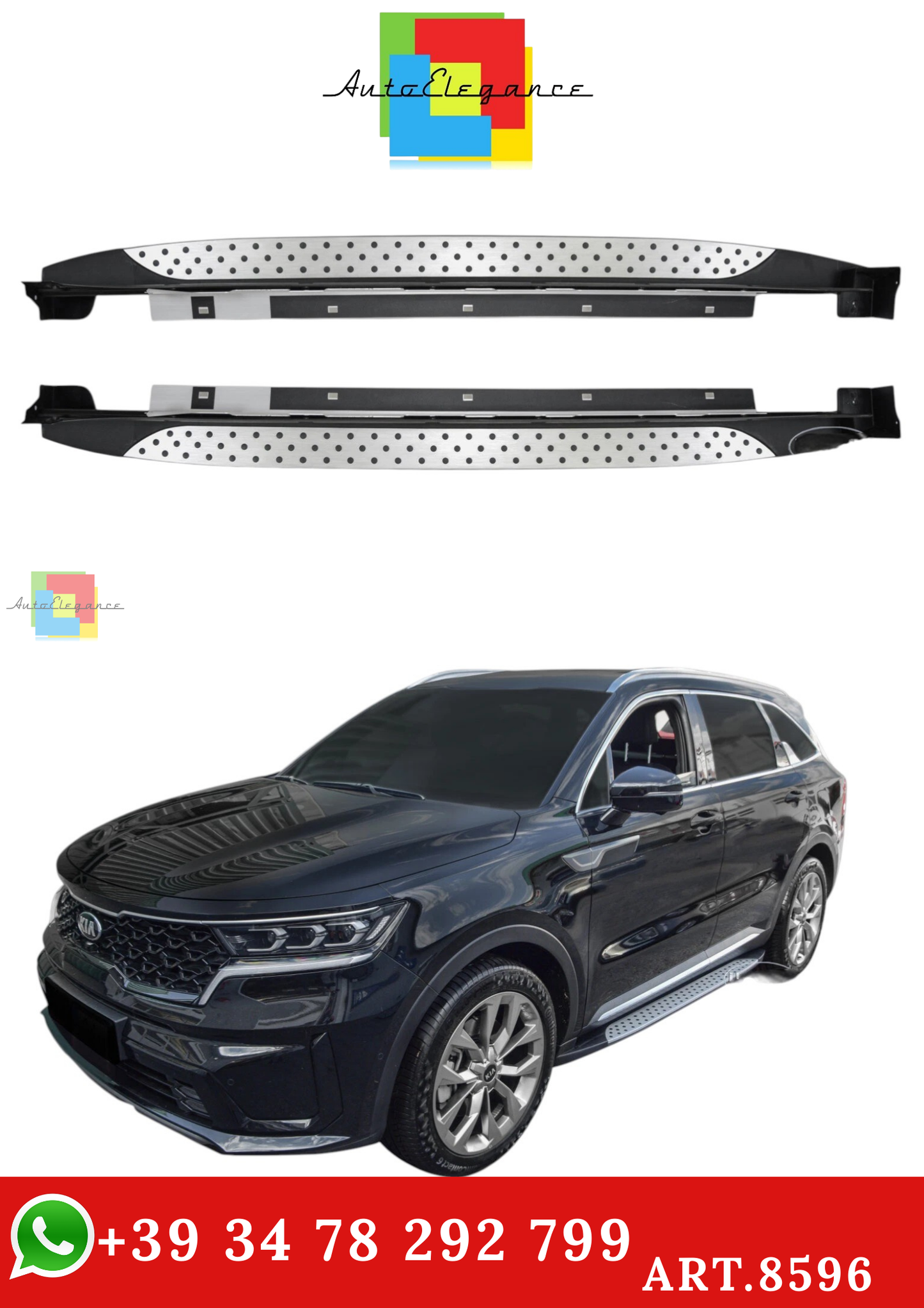 🔥ART.8596 PEDANE LATERALE SOTTOPORTA PER KIA SORENTO DAL 2021🔥