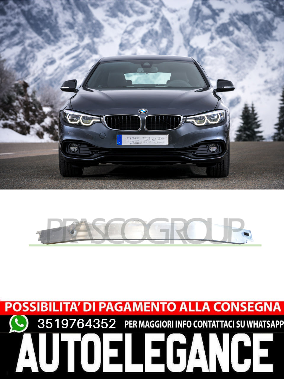 Supporto Paraurti Prasco ANTERIORE-ALLUMINIO per Bmw 51117275178