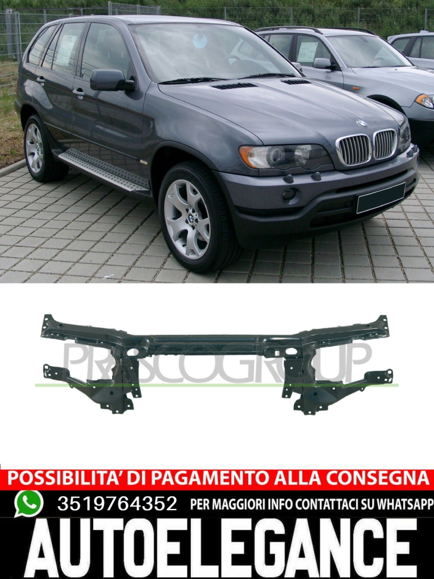 Traversa Ossatura Prasco COMPLETO Per Bmw X5 E53 4.6 4.4 3.0  51718402319