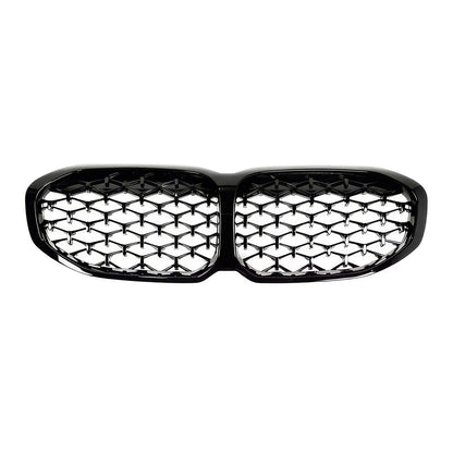 👉Griglia a diamante adatto per BMW Serie 1 (F40) 19-24 Nero lucido👈
