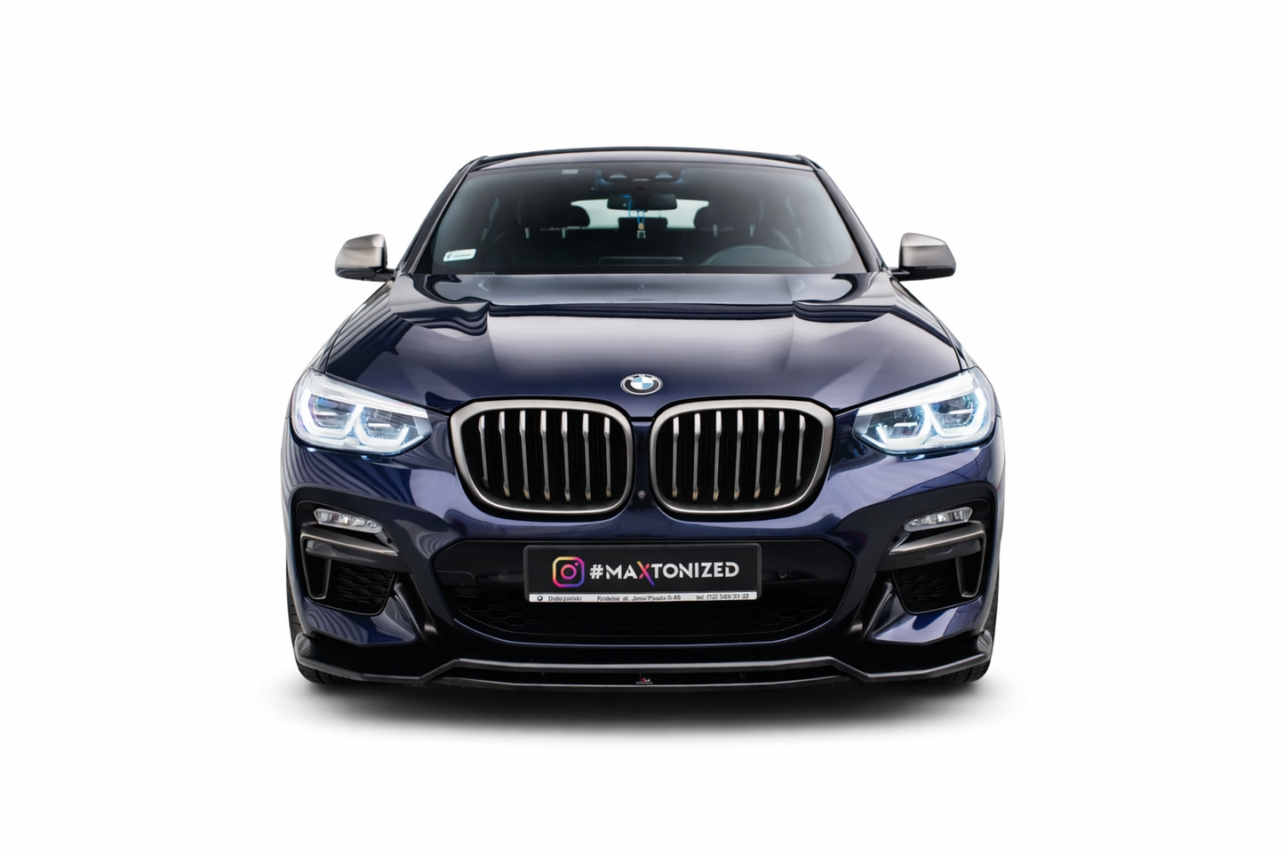 💫ART.9297 Splitter Anteriore Nero Lucido per BMW X4 M-Pack G02 2018-2021💫