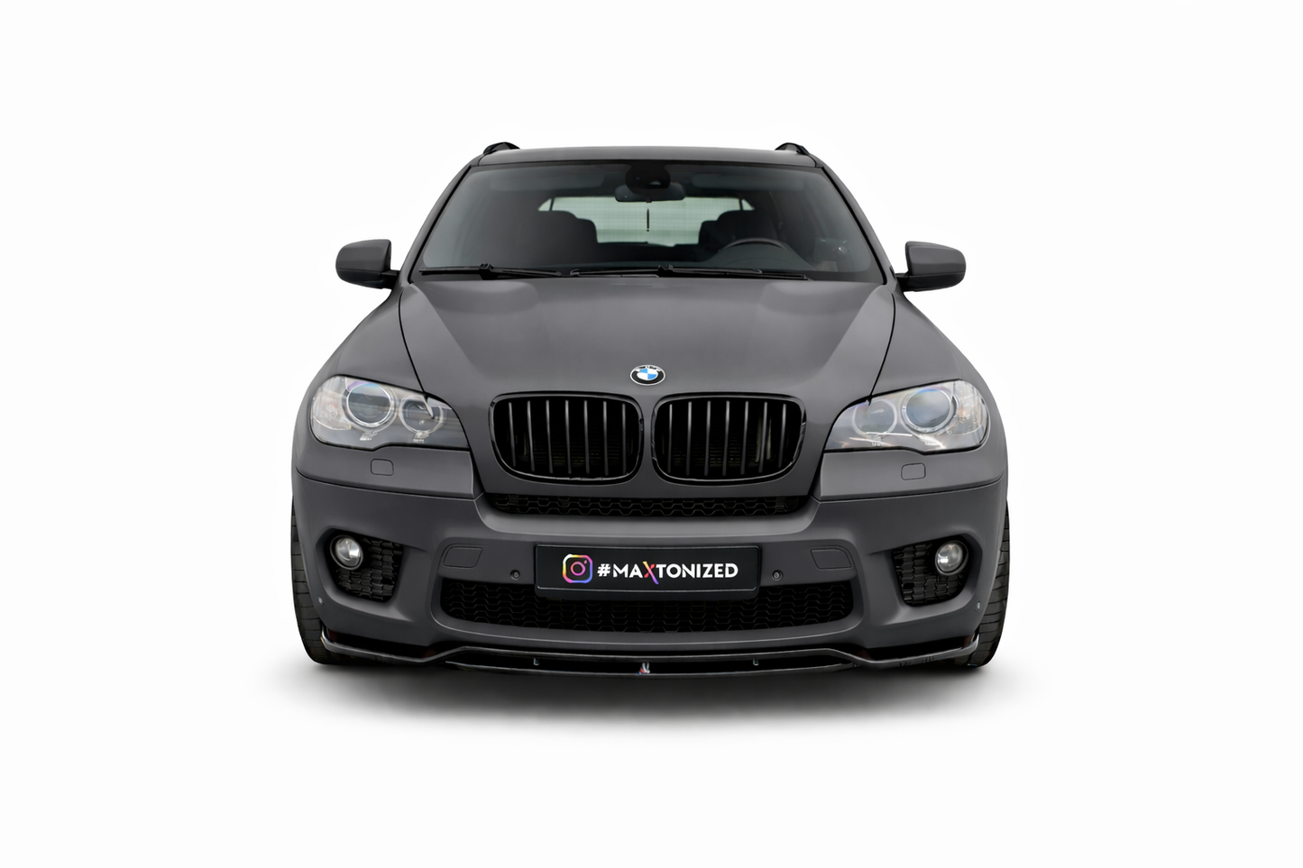 💫 ART.9301 Splitter Anteriore Nero Lucido per BMW X5 E70 restyling M-Pack💫