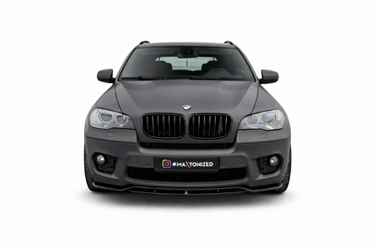 💫 ART.9301 Splitter Anteriore Nero Lucido per BMW X5 E70 restyling M-Pack💫