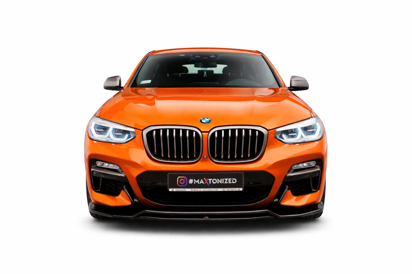 💫ART.9297 Splitter Anteriore Nero Lucido per BMW X4 M-Pack G02 2018-2021💫