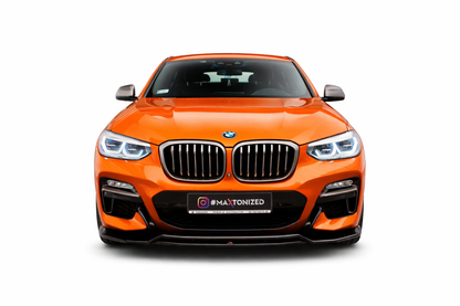 💫ART.9297 Splitter Anteriore Nero Lucido per BMW X4 M-Pack G02 2018-2021💫