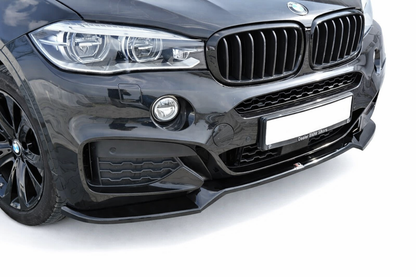 💫ART.9305 SPLITTER ANTERIORE v.1 NERO LUCIDO per BMW X6 F16 M-PACK💫
