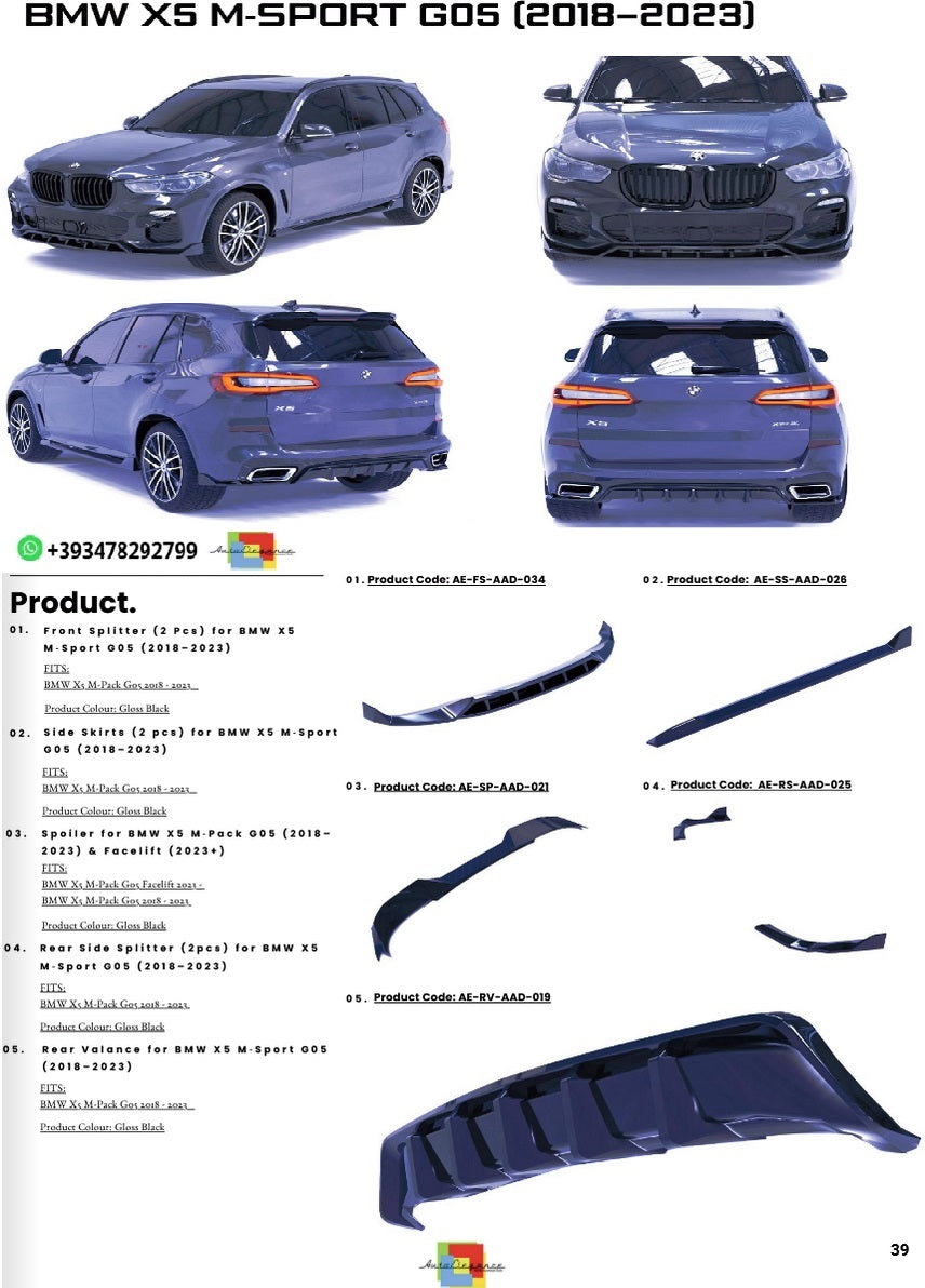 Bodykit adatto per BMW X5 M-Sport G05 2018-2023💫