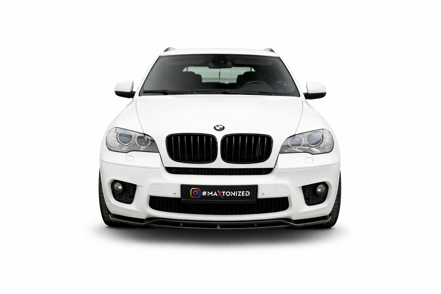 💫 ART.9301 Splitter Anteriore Nero Lucido per BMW X5 E70 restyling M-Pack💫