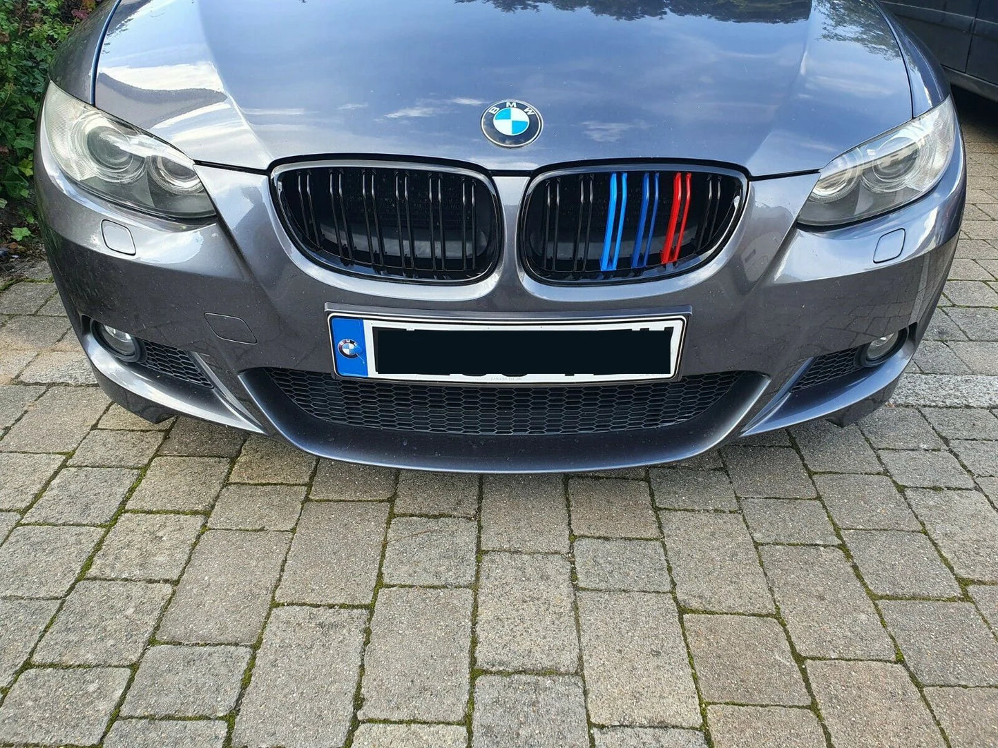 💫ART.7389 GRIGLIA TRICOLORE DOPPIA BARRA per BMW E92 / E93 LCI 10-13💫