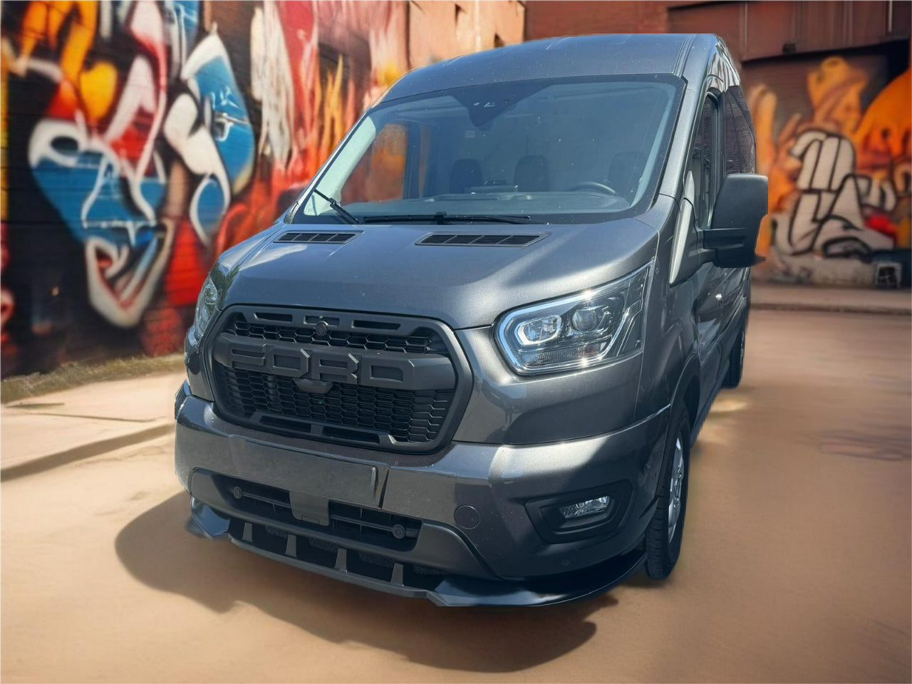 ✌️😎FRONT SPLITTER SUITABLE FOR FORD TRANSIT 2019- ABS😎✌️