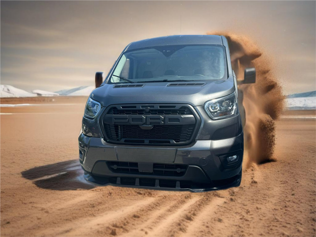✌️😎FRONT SPLITTER SUITABLE FOR FORD TRANSIT 2019- ABS😎✌️