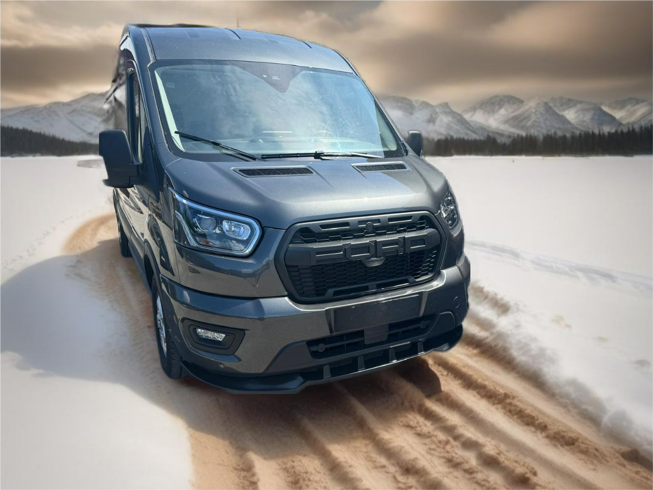 ✌️😎FRONT SPLITTER SUITABLE FOR FORD TRANSIT 2019- ABS😎✌️