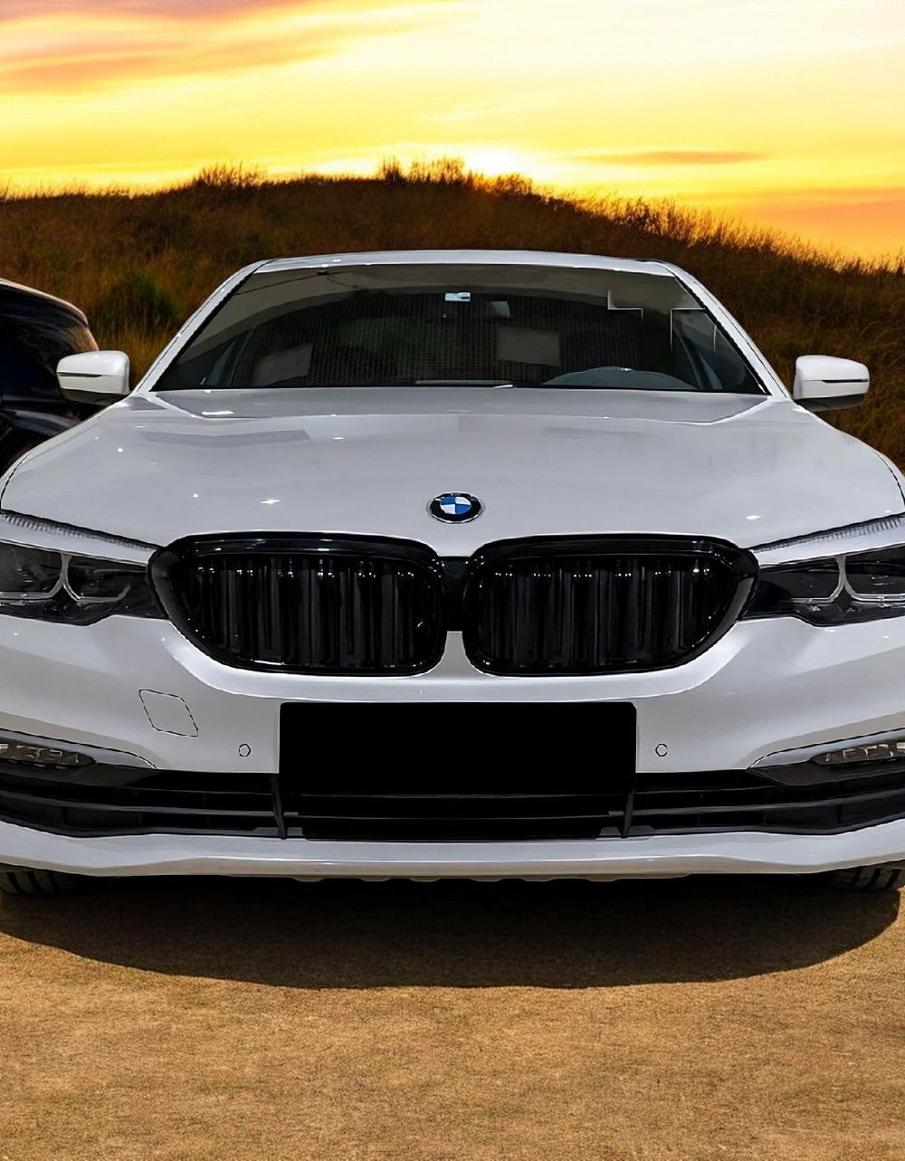 💥BMW 5 G30 / G31 2017 - 2020 griglia radiatore telaio nero senza motore-💥