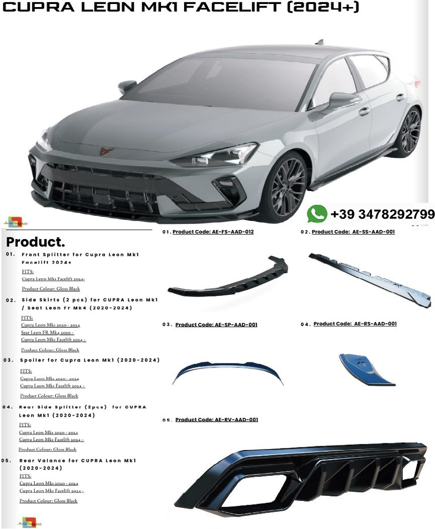 💫Bodykit addato per Cupra Leon MK1 Facelift 2024+💫