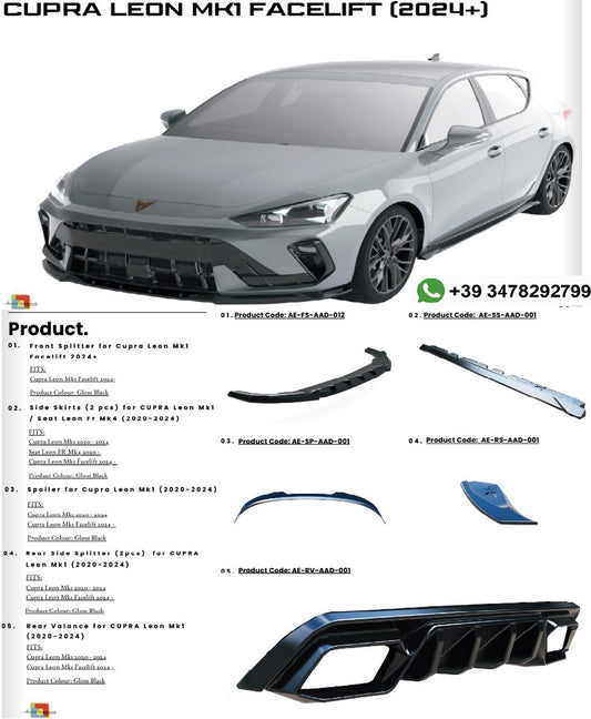 💫Bodykit addato per Cupra Leon MK1 Facelift 2024+💫