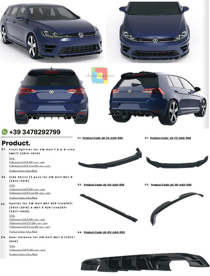 💫Bodykit adatto per Volkswagen Golf MK7 R 2013-2016💫