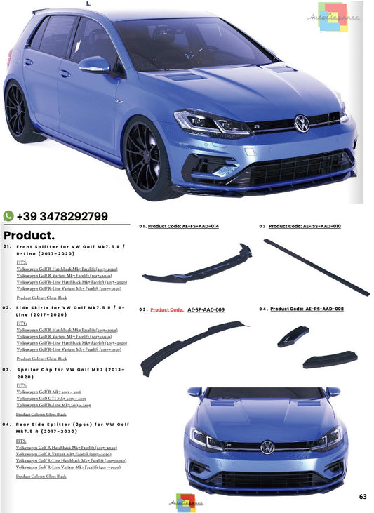 💫Bodykit adatto per  Volkswagen Golf MK7.5 R  2017-2020💫 (Copia)