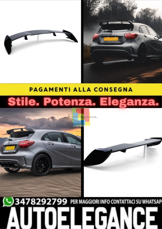✨Spoiler Alettone adatto per Mercedes A-Class W176 (2013–2018) in ABS Nero✨