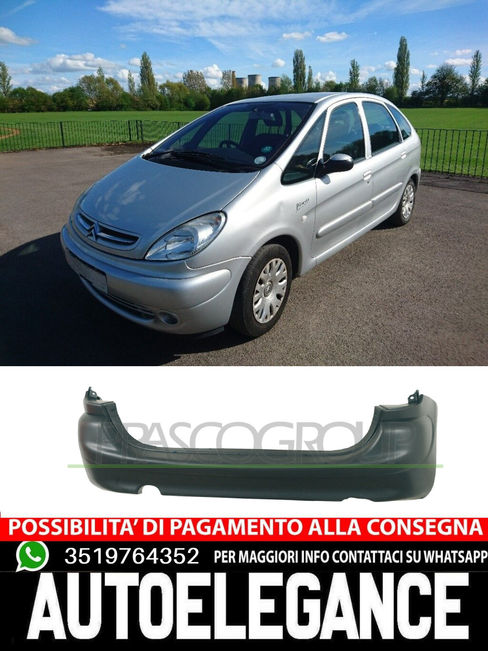 Paraurti Prasco Posteriore CON PRIMER per CITROEN XSARA  7410R0