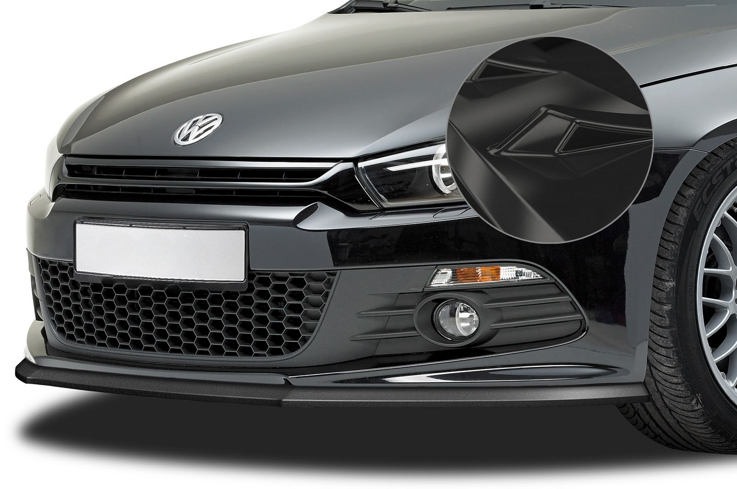 SPOILER SPILTTER ADATTO PER VW Scirocco III R-Line NERO LUCIDO DESIGN SPORTIVO
