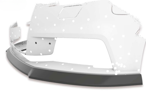 Spoiler splitter sottoparaurti con ABE per Audi A3 8V
