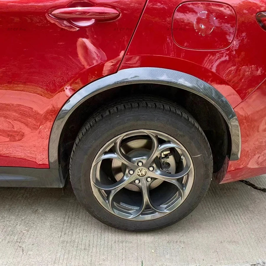 Widened fenders suitable for Alfa Romeo Stelvio glossy black 