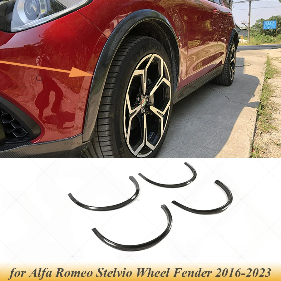Widened fenders suitable for Alfa Romeo Stelvio glossy black 