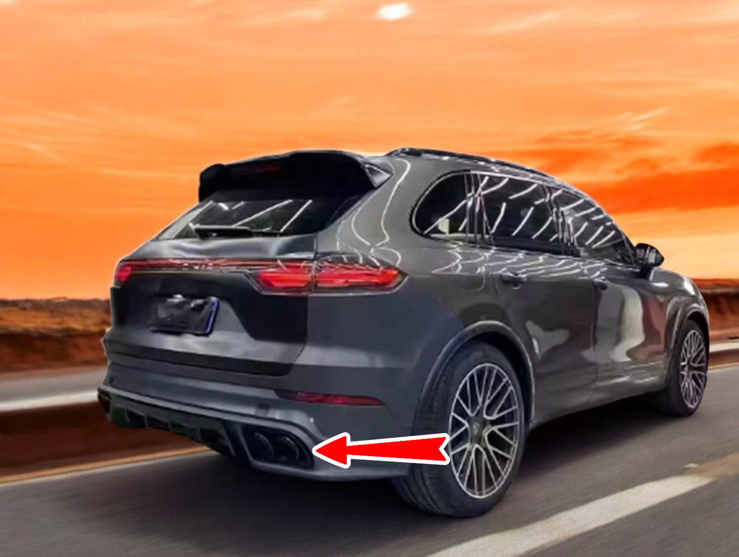 ⭐Punta di scarico ADATTO PER Porsche Cayenne 10-14⭐