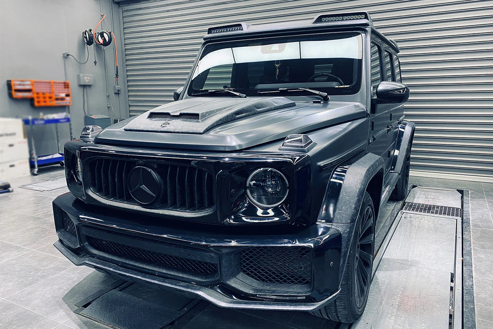 💕ART.10286 SPOILER ANTERIORI Mercedes W464 / W465 Look BRS Carbon Fibre💕