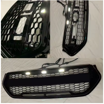 💫ART.5013 Griglia anteriore a nido d'ape nera per Ford Kuga mk2 17-19💫