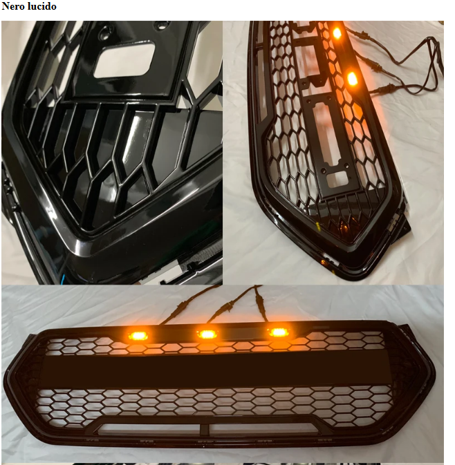 💫ART.5013 Griglia anteriore a nido d'ape nera per Ford Kuga mk2 17-19💫