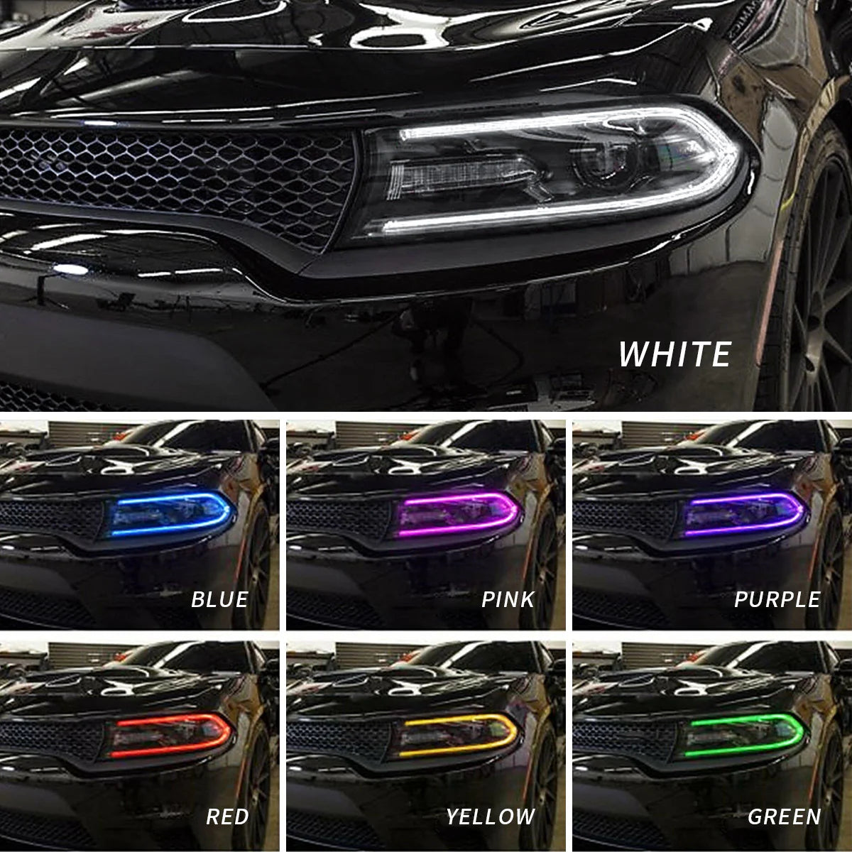 Fari per proiettore RGB per Dodge Charger 2015-UP (obiettivo a doppio raggio con sistema di cambio colore)