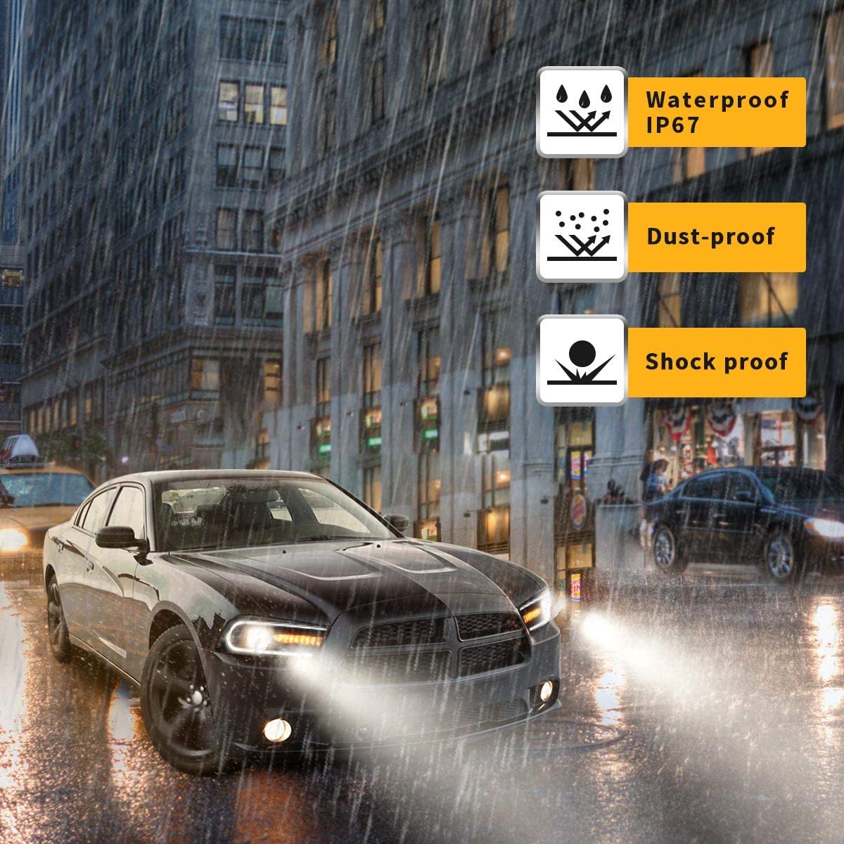 Fari per proiettori a doppio raggio per Dodge Charger 2011-2014 (con set di lampadine D2H HID. Versioni con guida a destra e a sinistra)