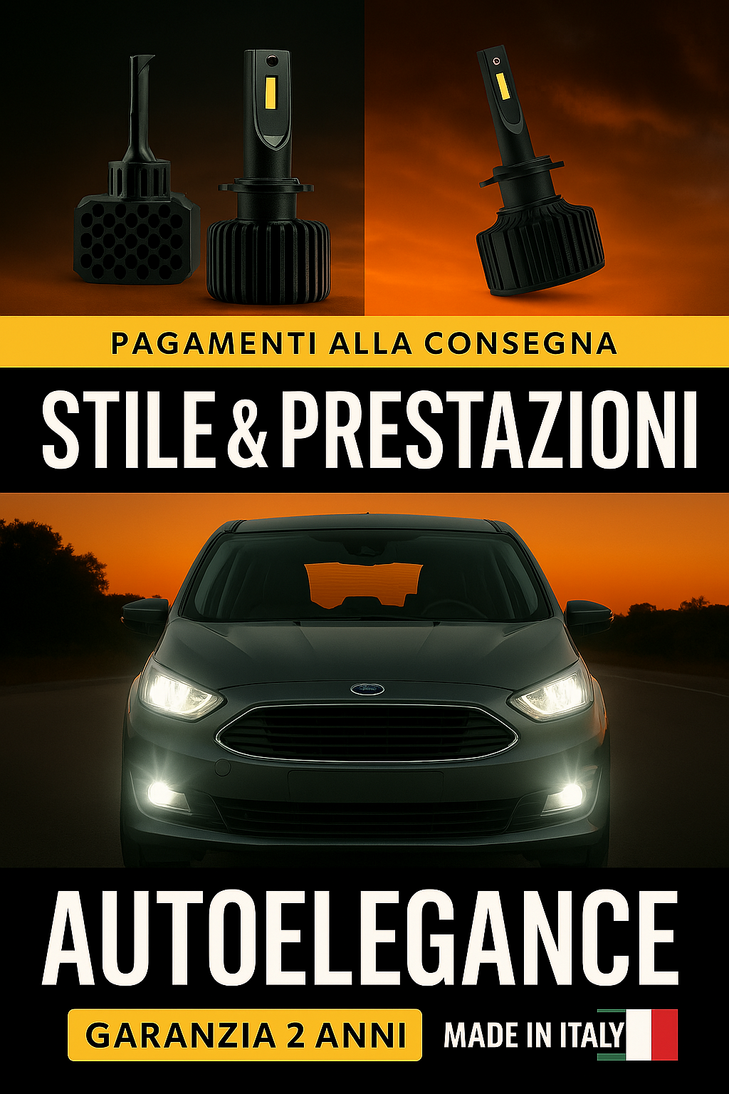 💖 KIT LED LAMPADE ANABBAGLIANTI D3S 6000K ADATTO PER FORD C-MAX 💖