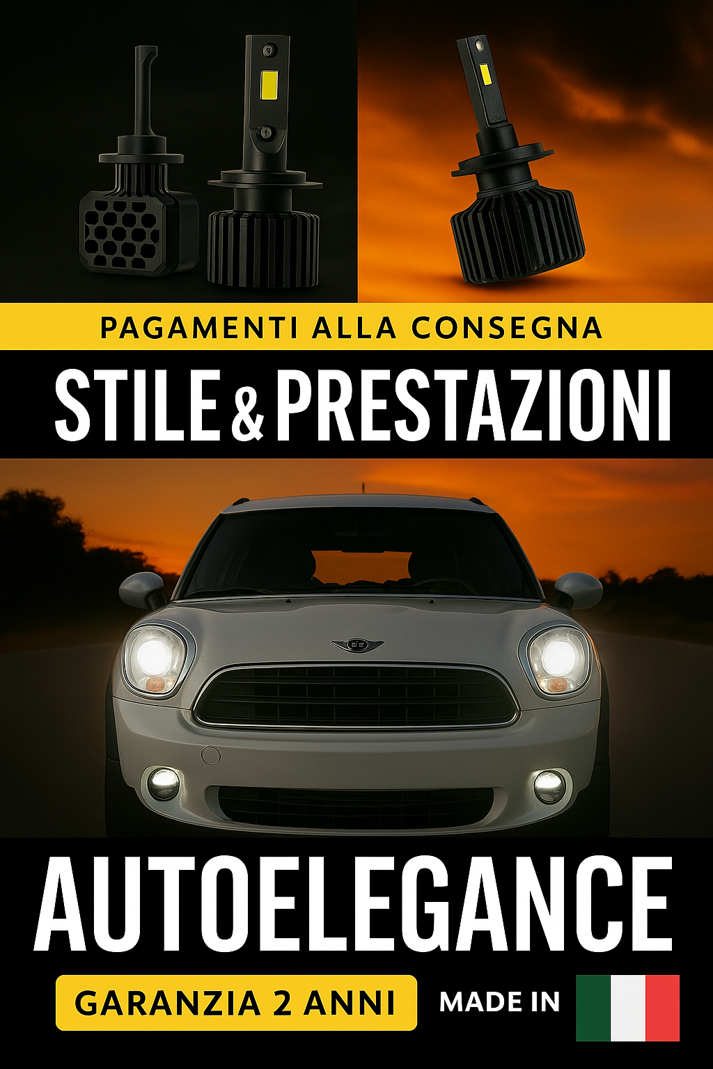 💖 KIT LED LAMPADE ANABBAGLIANTI D1S 6000K ADATTO PER MINI PACEMAN R61 💖