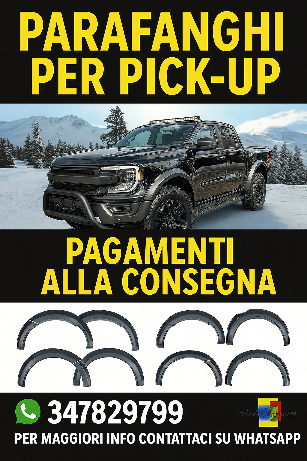 ❄️Set di estensioni per passaruota da 6" adatto per Ford Ranger T9 da 23❄️