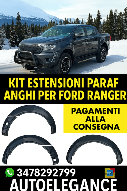 ❄️Estensioni passaruota con set PDC da 6" adatto per Ford Ranger T8 19-22❄️