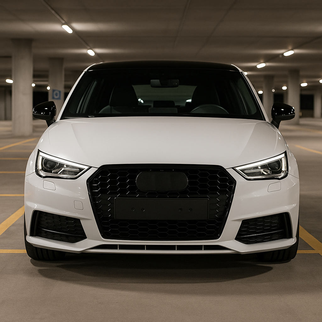 😍ART.5858 GRIGLIA SPORTIVA NERA LUCIDA PDC ADATTO PER AUDI A1 8X 10-14😍