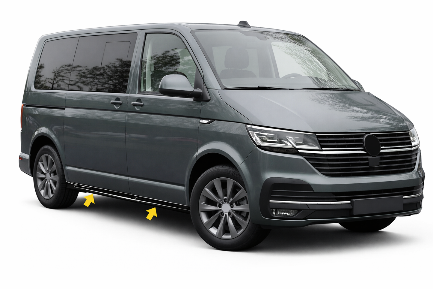 💫ART.8575 Sotto Minigonne Nero Lucido – per VW T7 2024+ (L1 passo corto)💫