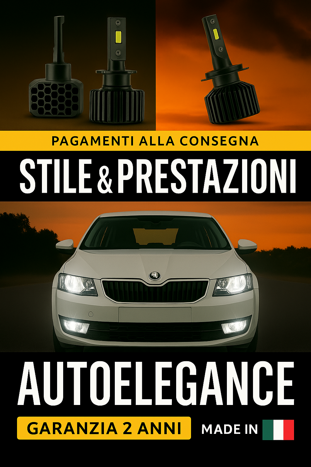 💖 KIT LED D3S 6000K Anabbaglianti per Skoda Octavia 2 Luce Bianca Fredda 💖