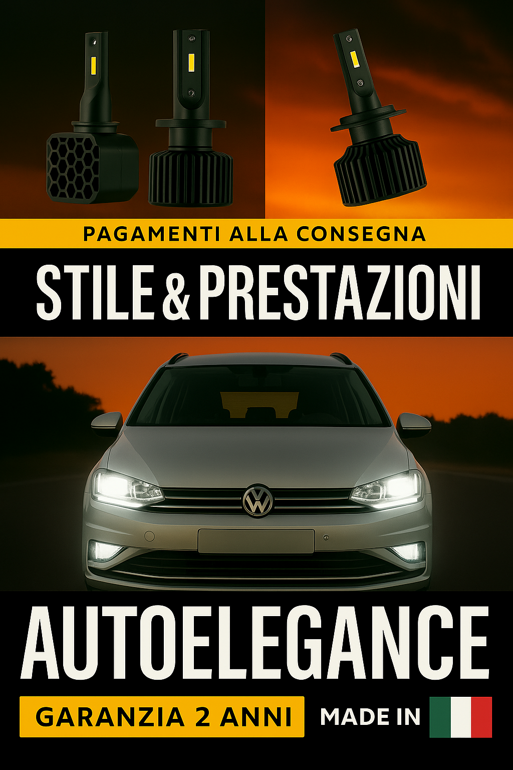 💖 KIT LED D3S 6000K Anabbaglianti per VW GOLF Sportsvan | Luce Bianca Fredda 💖