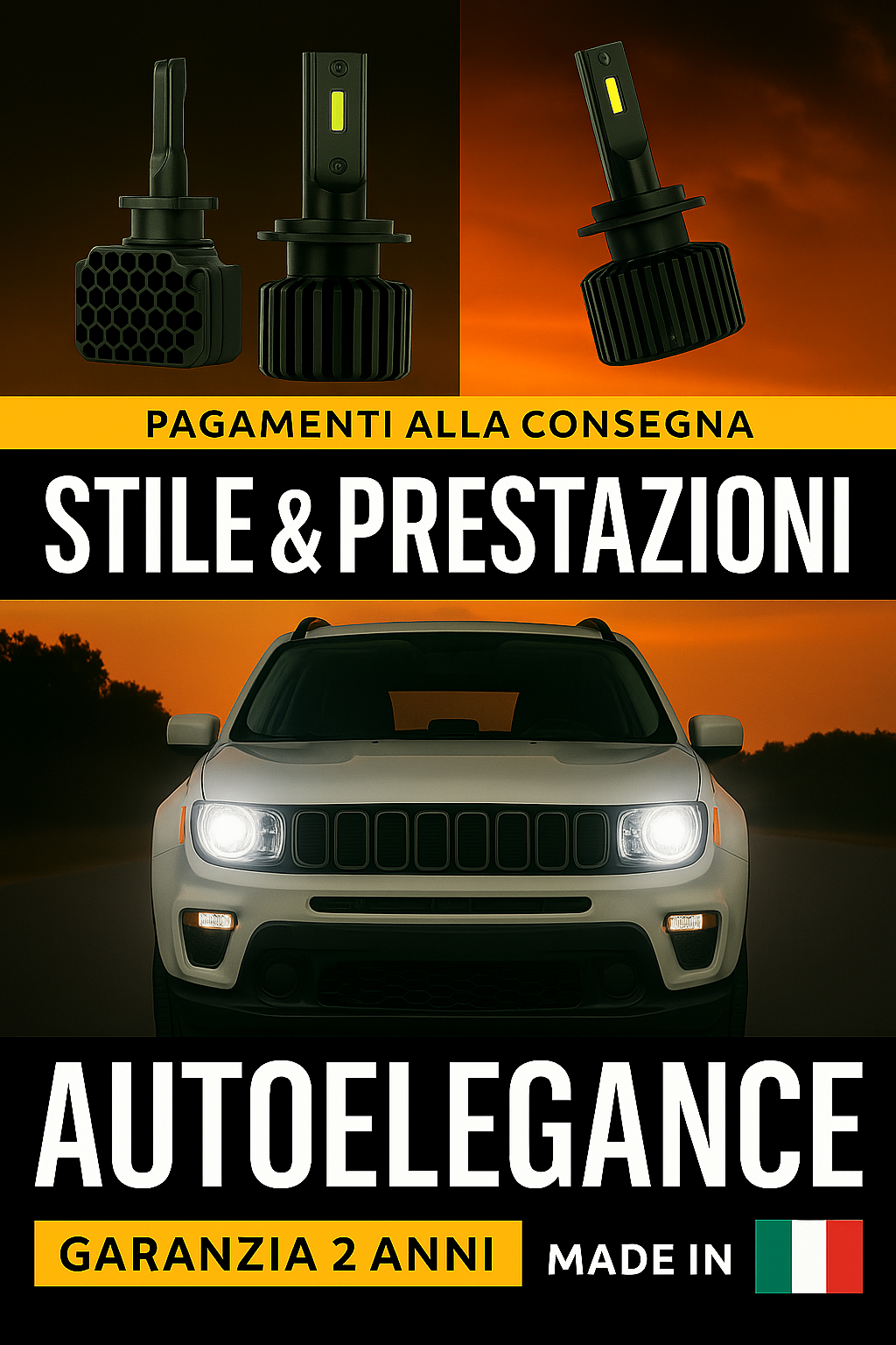 💖KIT LED D5S 6000K Anabbaglianti per Jeep Renegade Luce Bianca Fredda CANBUS 💖